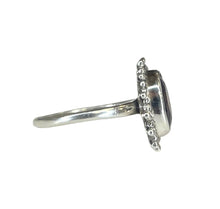 Garnet Sterling Silver Starburst Ring