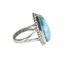 Camila Larimar Sterling Silver Teardrop Statement Ring