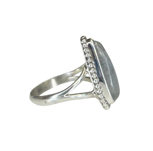 Camila Moonstone Sterling Silver Teardrop Statement Ring