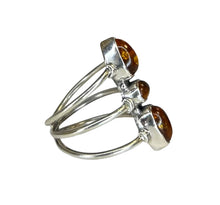 Riley Amber Sterling Silver Ring