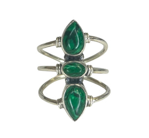Riley Malachite Sterling Silver Ring