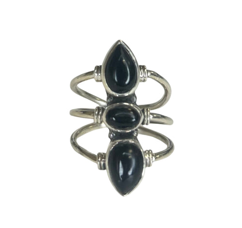 Riley Black Onyx Sterling Silver Ring