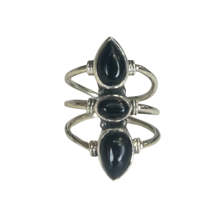 Riley Black Onyx Sterling Silver Ring