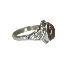 Serenity Amber Sterling Silver Ring