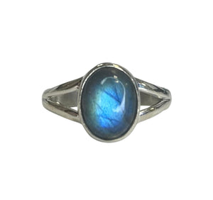 Skylar Labradorite Sterling Silver Oval Ring