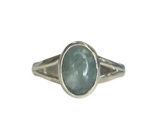 Skylar Aquamarine Sterling Silver Oval Ring