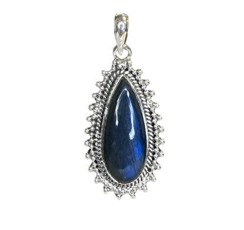 Eliza Labradorite Sterling Silver Pendant