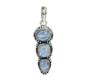 Aurora Moonstone Sterling Silver Pendant