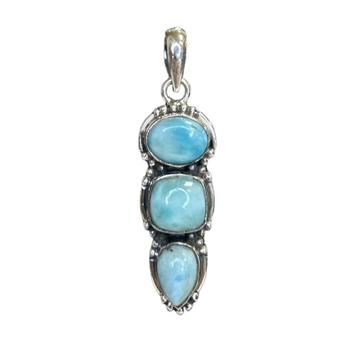 Aurora Larimar Sterling Silver Pendant