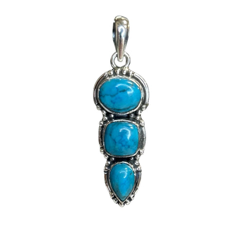 Aurora Turquoise Sterling Silver Pendant