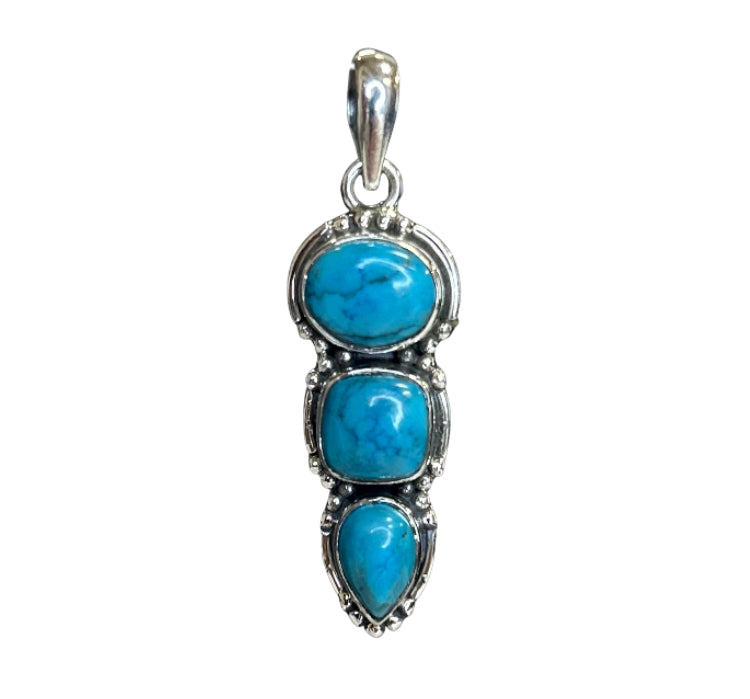 Aurora Turquoise Sterling Silver Pendant