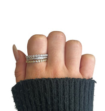 Trio Mixed Metal Set Sterling Silver Rings
