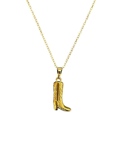 Cowboy Boot Simple Chain Necklace