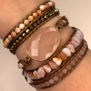 Rose Quartz Wrap Bracelet