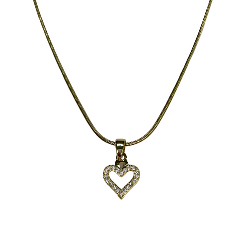 Rhinestone Heart Necklace