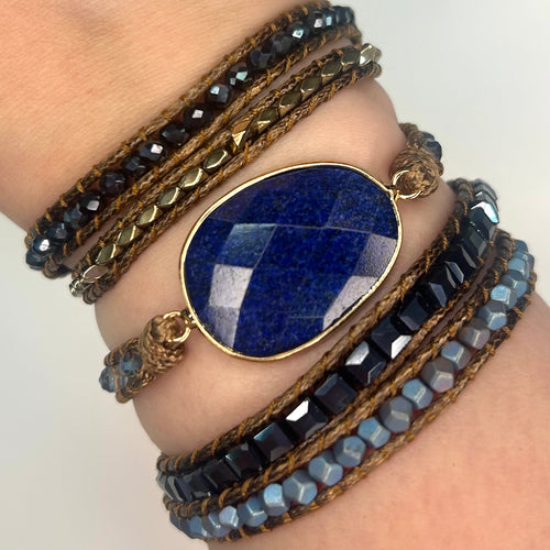 Lapis Lazuli Wrap Bracelet