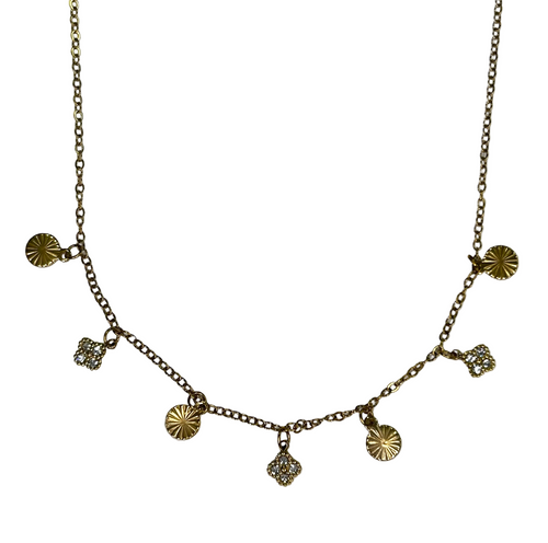 Rhinestone Charm Necklace