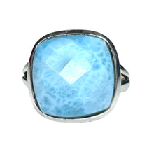 Phoenix Larimar Sterling Silver Large Square Ring