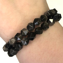 Silver Obsidian Mala