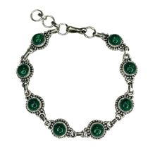 Malachite Sterling Silver Bracelet