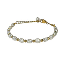 Beaded Gold and Pearl Bracelet