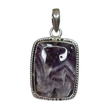 Chevron Amethyst Sterling Silver Pendant
