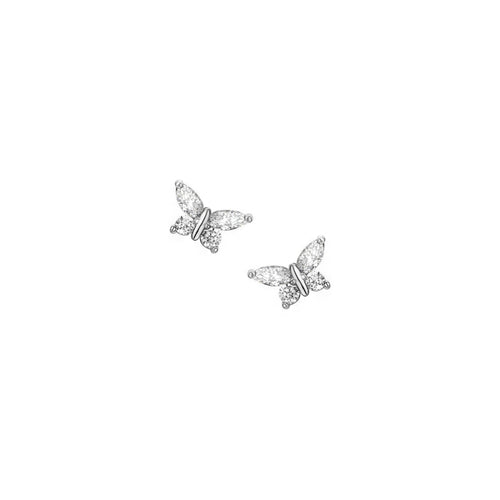 Butterfly Sterling Silver CZ studs