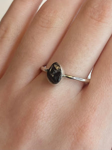 Black Tourmaline Sterling Silver Ring